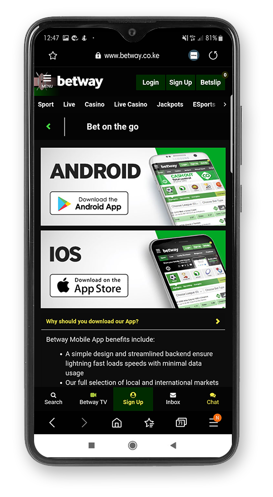 Betway Android